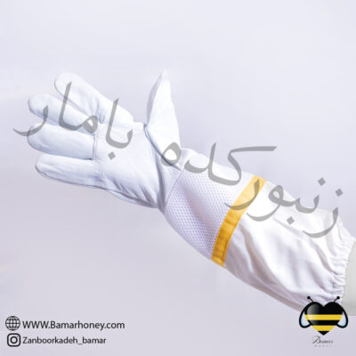 دستکش چرم زنبورداری پادنیش با تور تهویه (چرم رنگی)